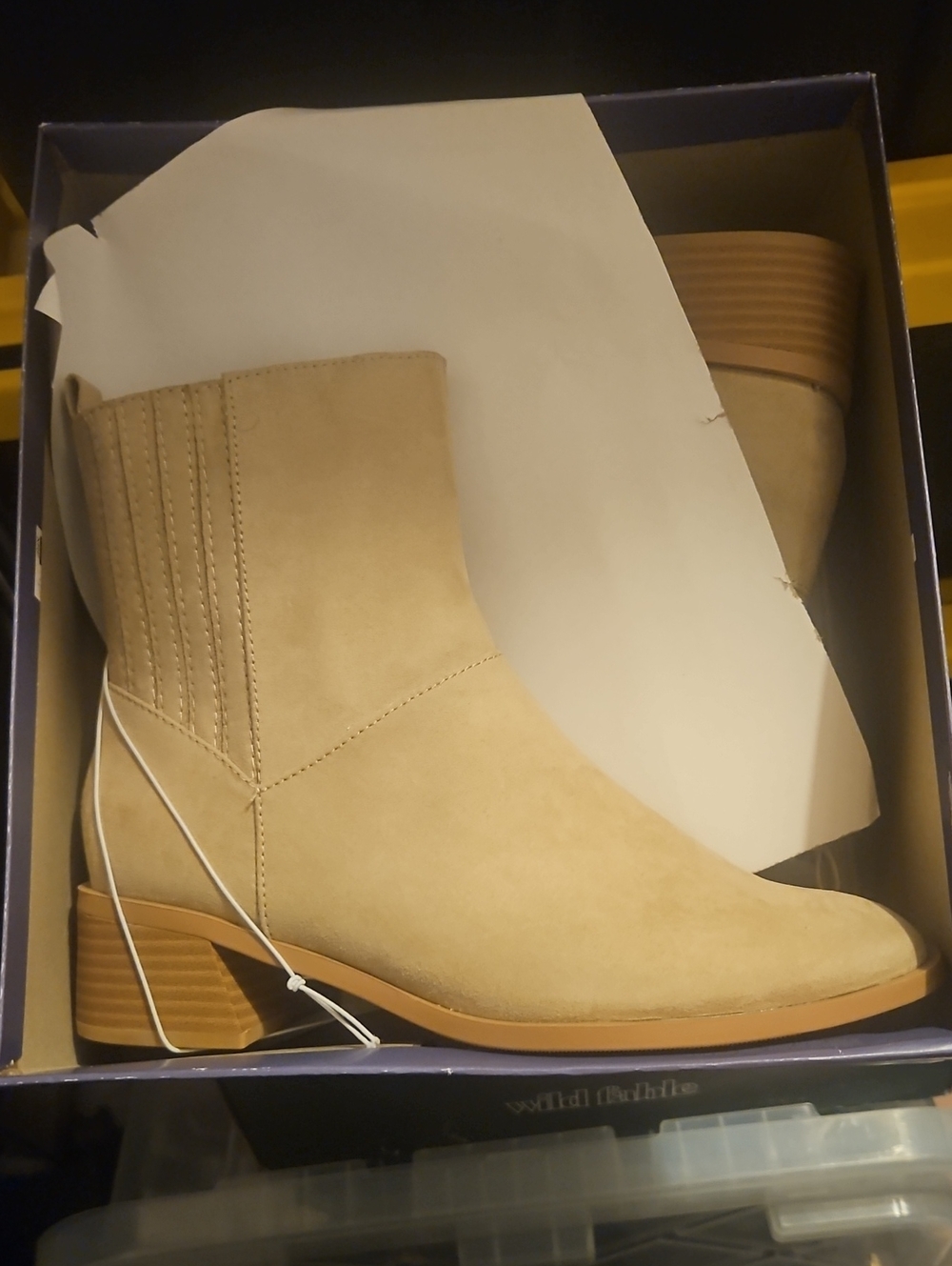 Ashley By 26 International Tan Suede Ankle Booties